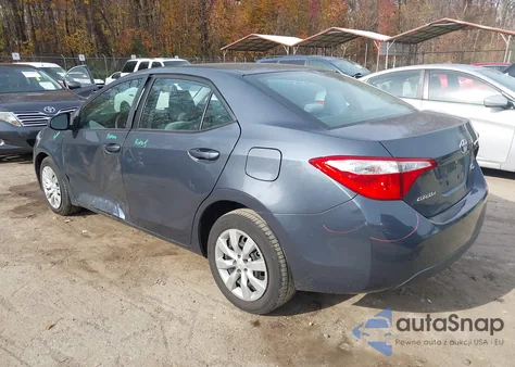 2014 Toyota Corolla Le z USA, uszkodzony, nr VIN 2T1BURHE5EC192143